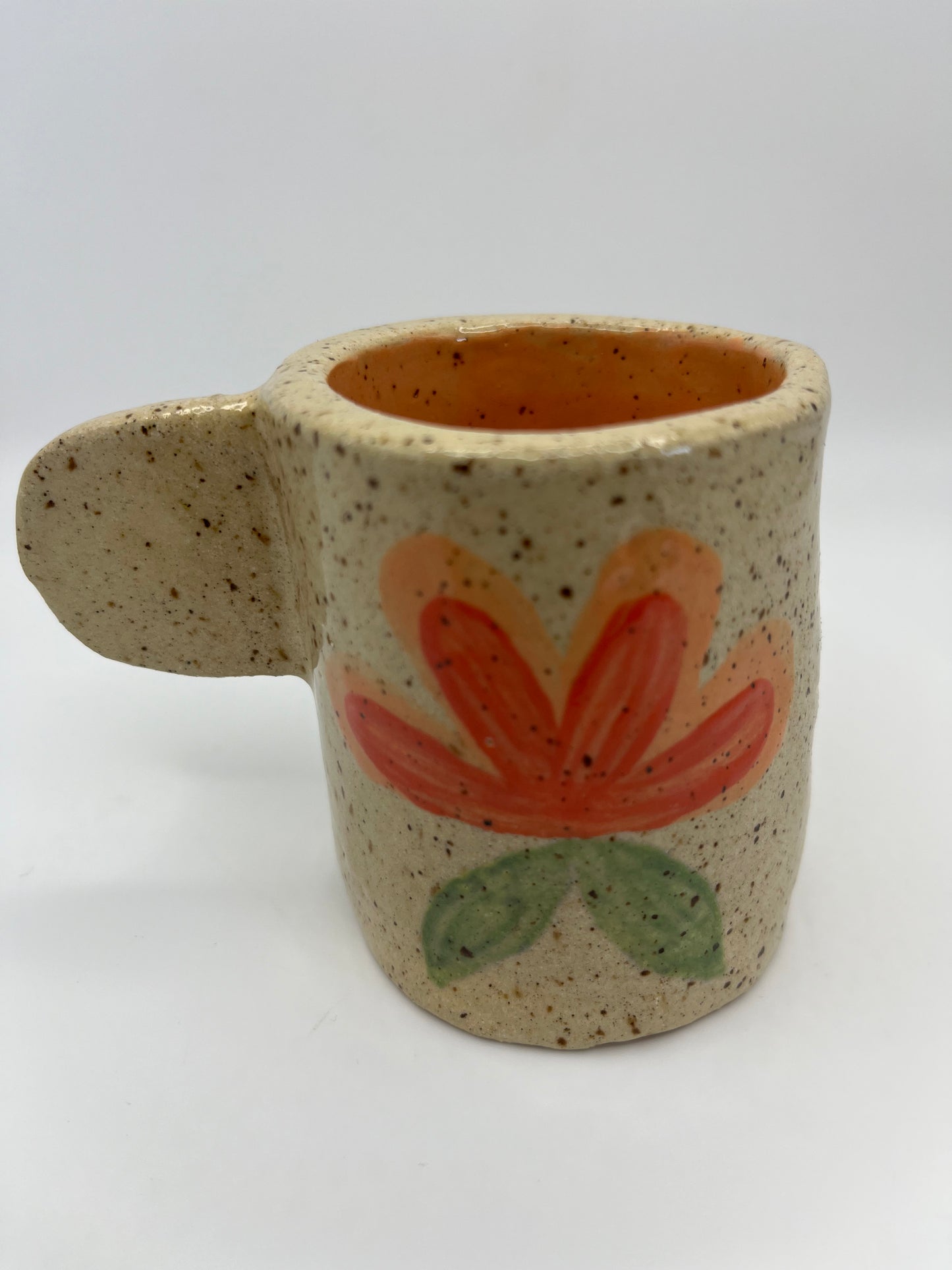 Coral Floral Ceramic Mug