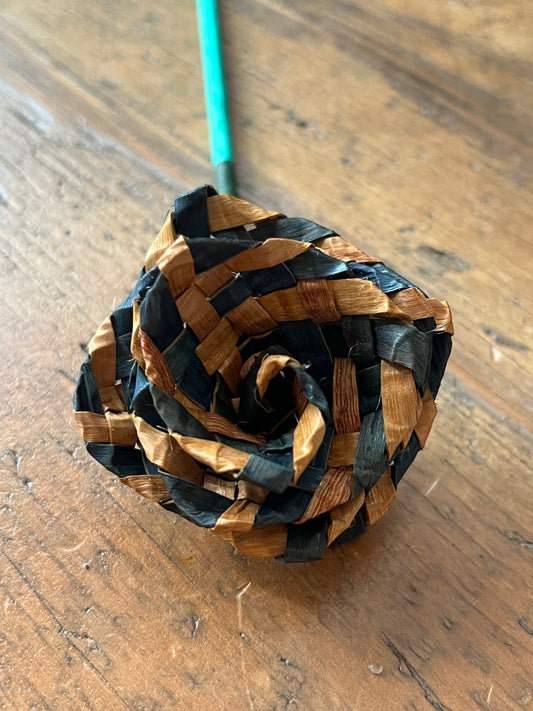 Small Green Cedar Woven Rose