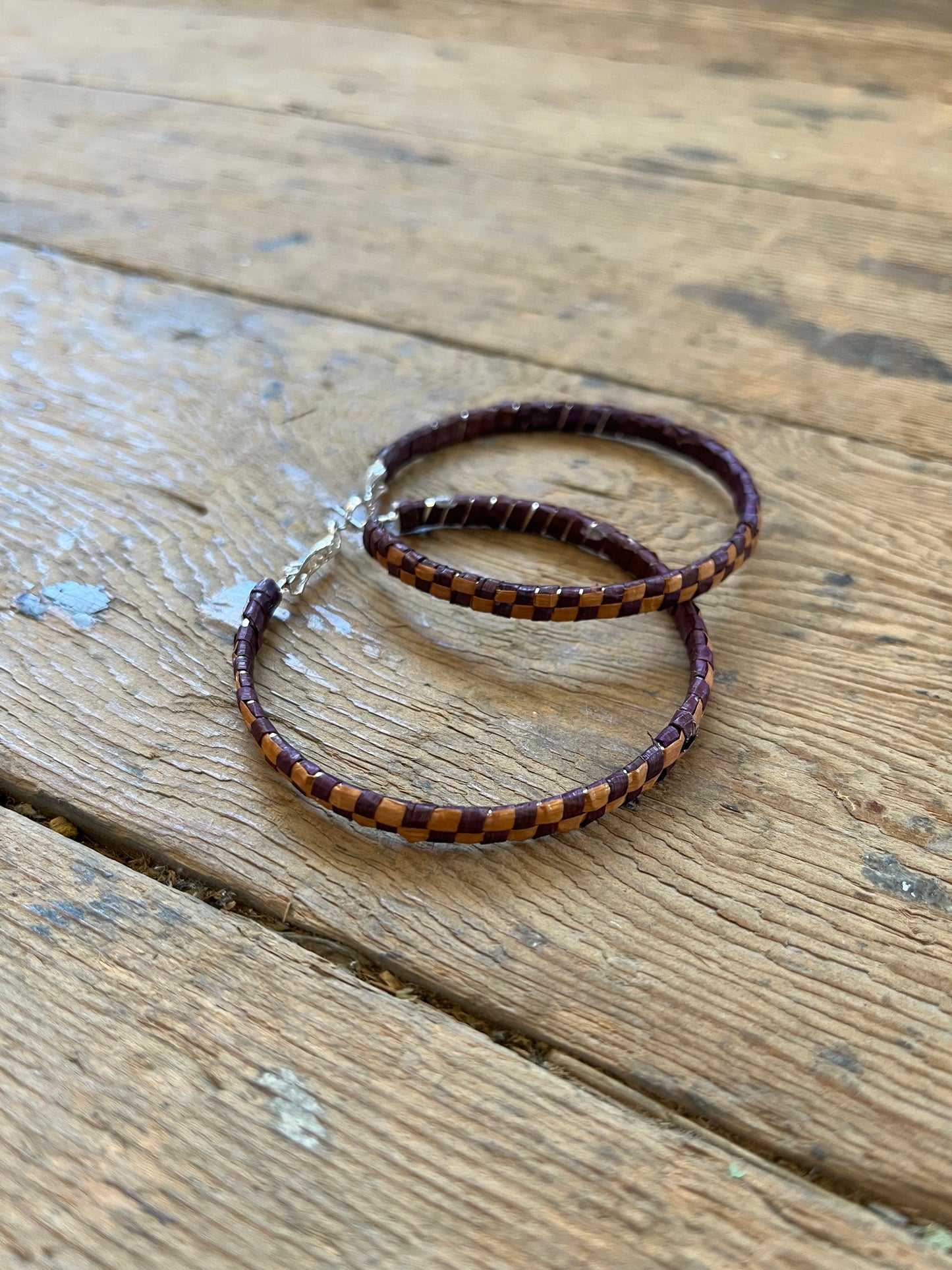 Deep Purple Cedar woven hoops