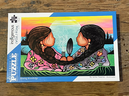 Indigenous Art Puzzle - Sharing Knowledge by Jackie Traverse