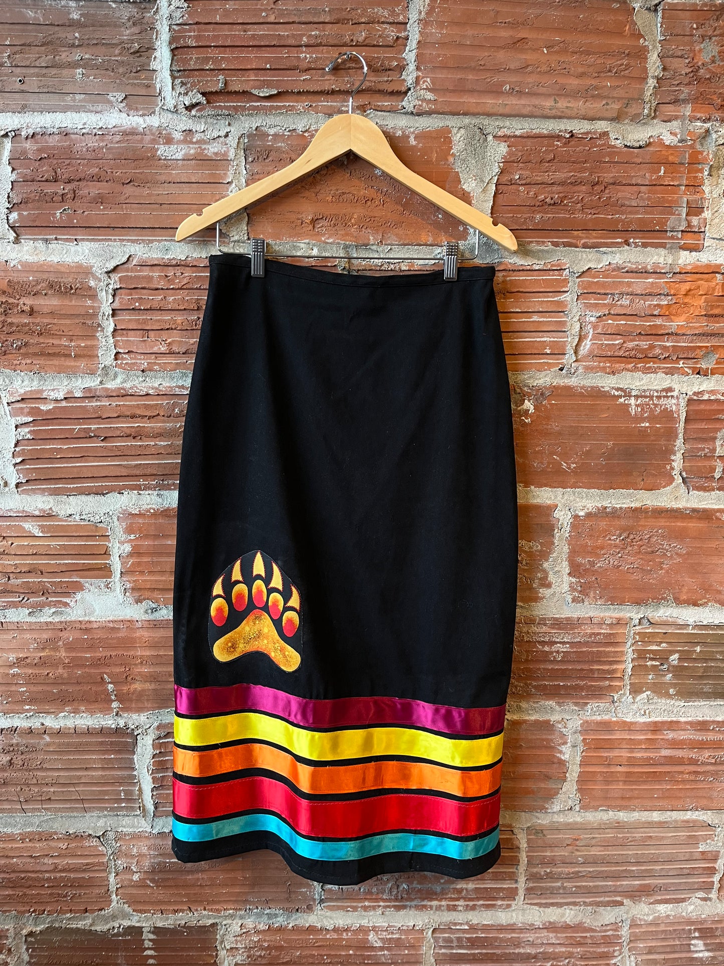 Black Bear Paw Ribbon Skirt