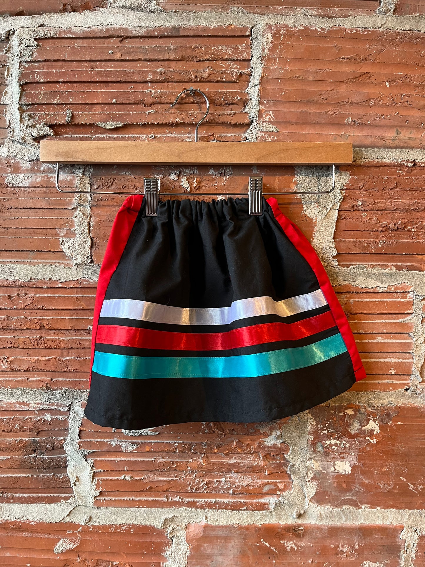 Black & Red Children's Ribbon Skirt