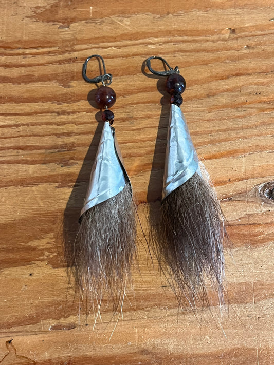 Jingle Earrings with Horse Hair