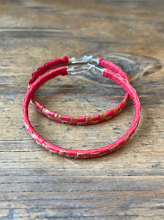 Large Red Cedar Woven Hoops