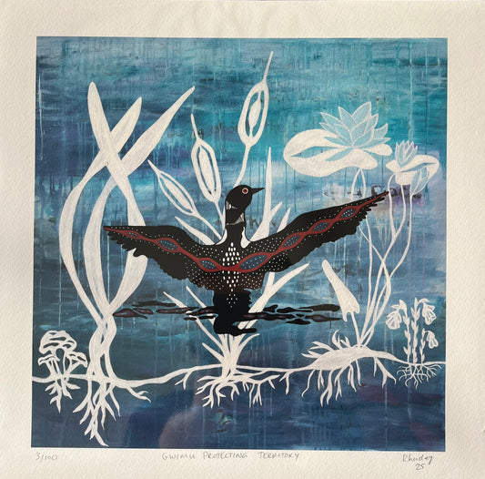 "Gwimu Protecting Territory" Small Print by Rhudey