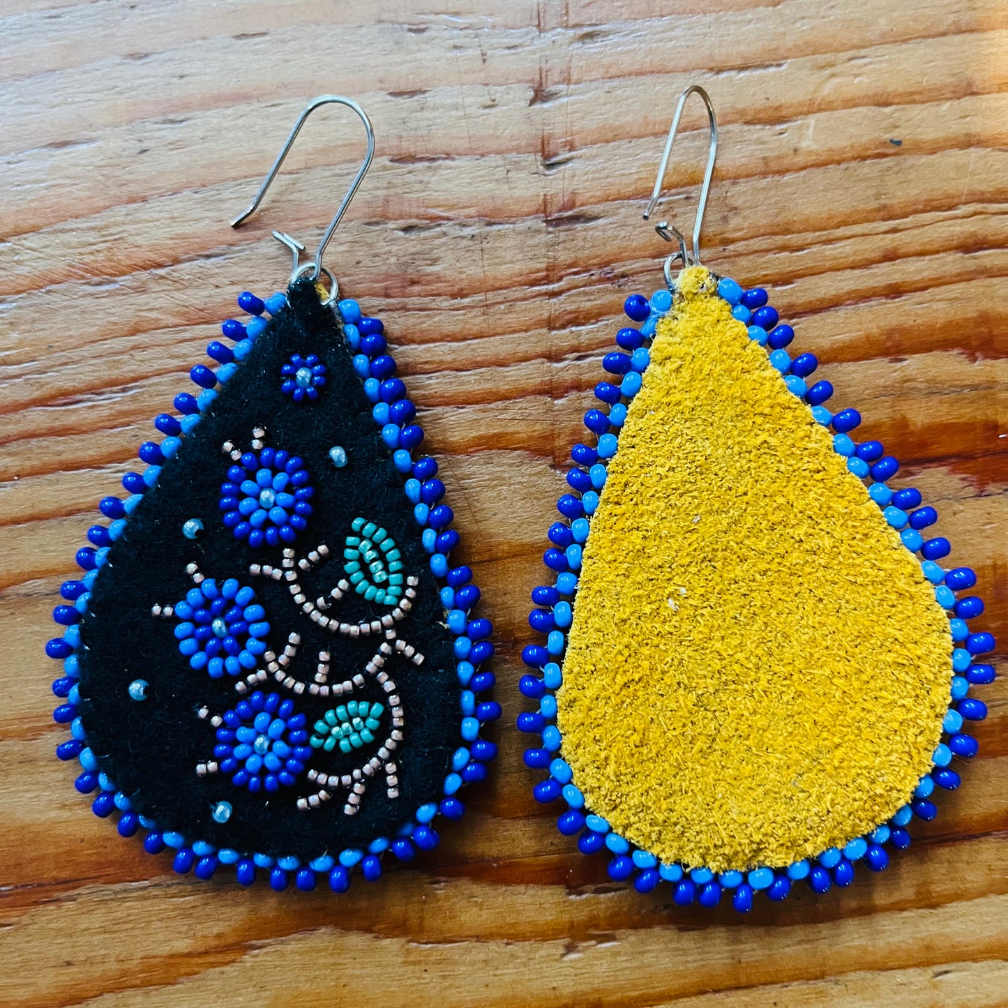 Blue Pear Drop Floral Metis Earrings