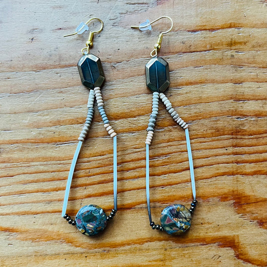 Agate and Quill Earrings