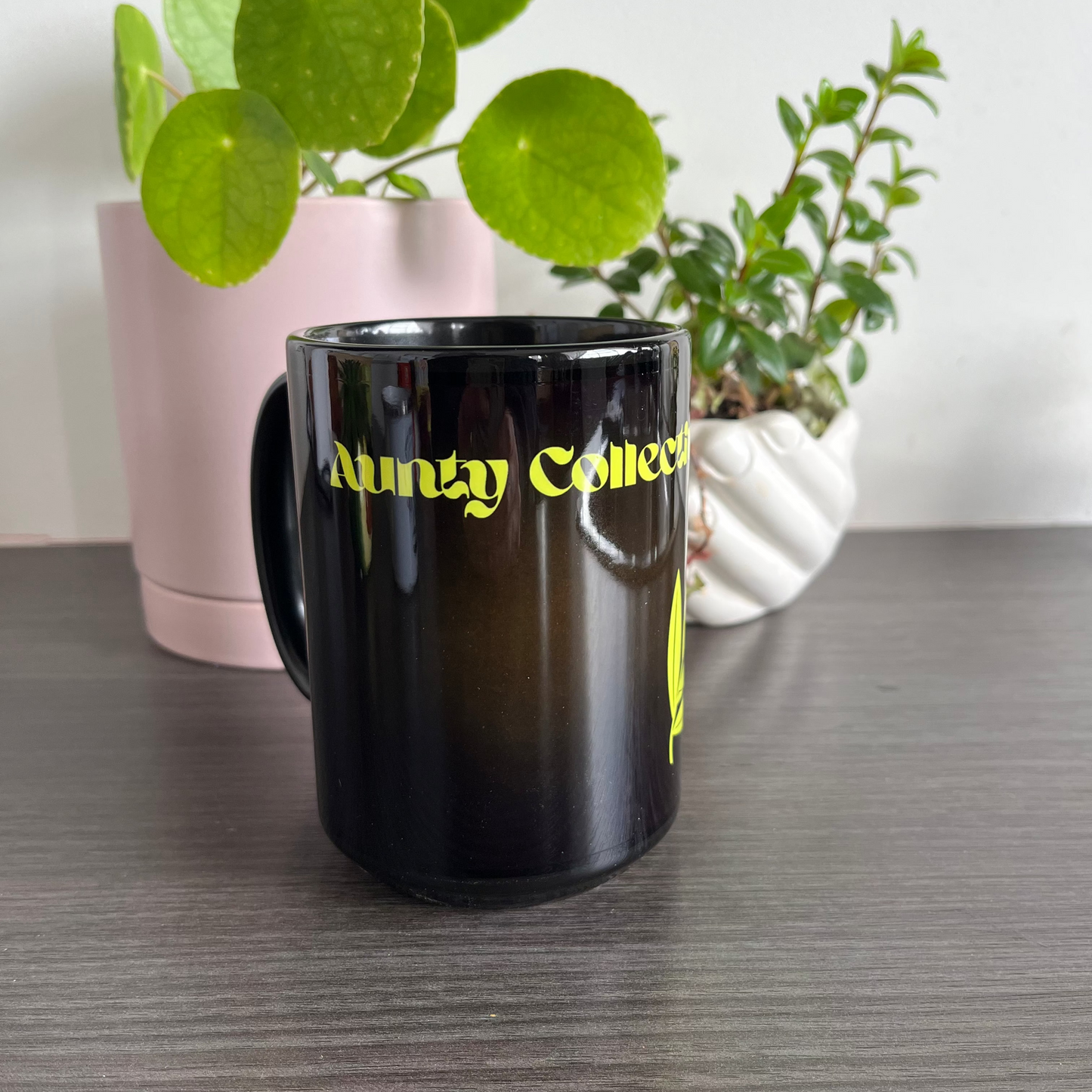 Aunty Collective Black Mug