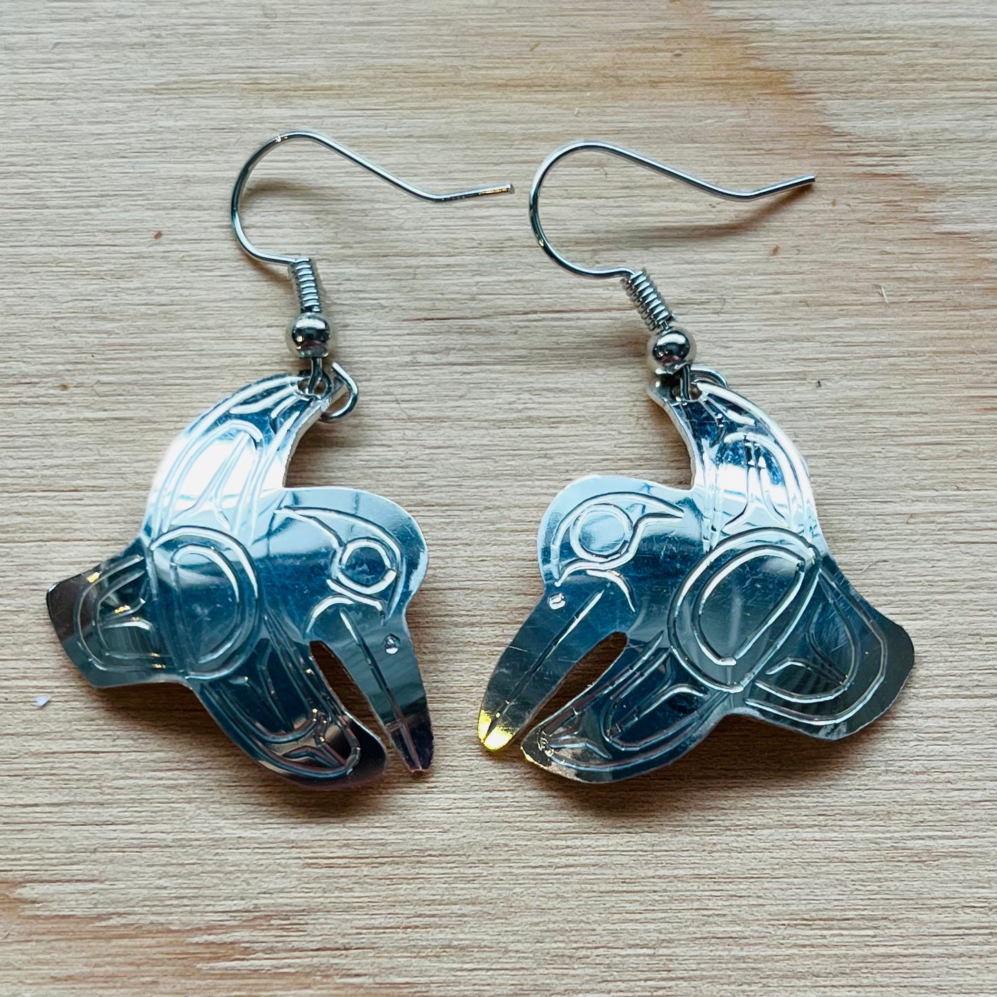 Carved Silver Hummingbird