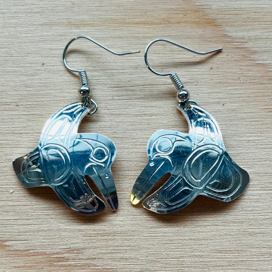 Carved Silver Hummingbird