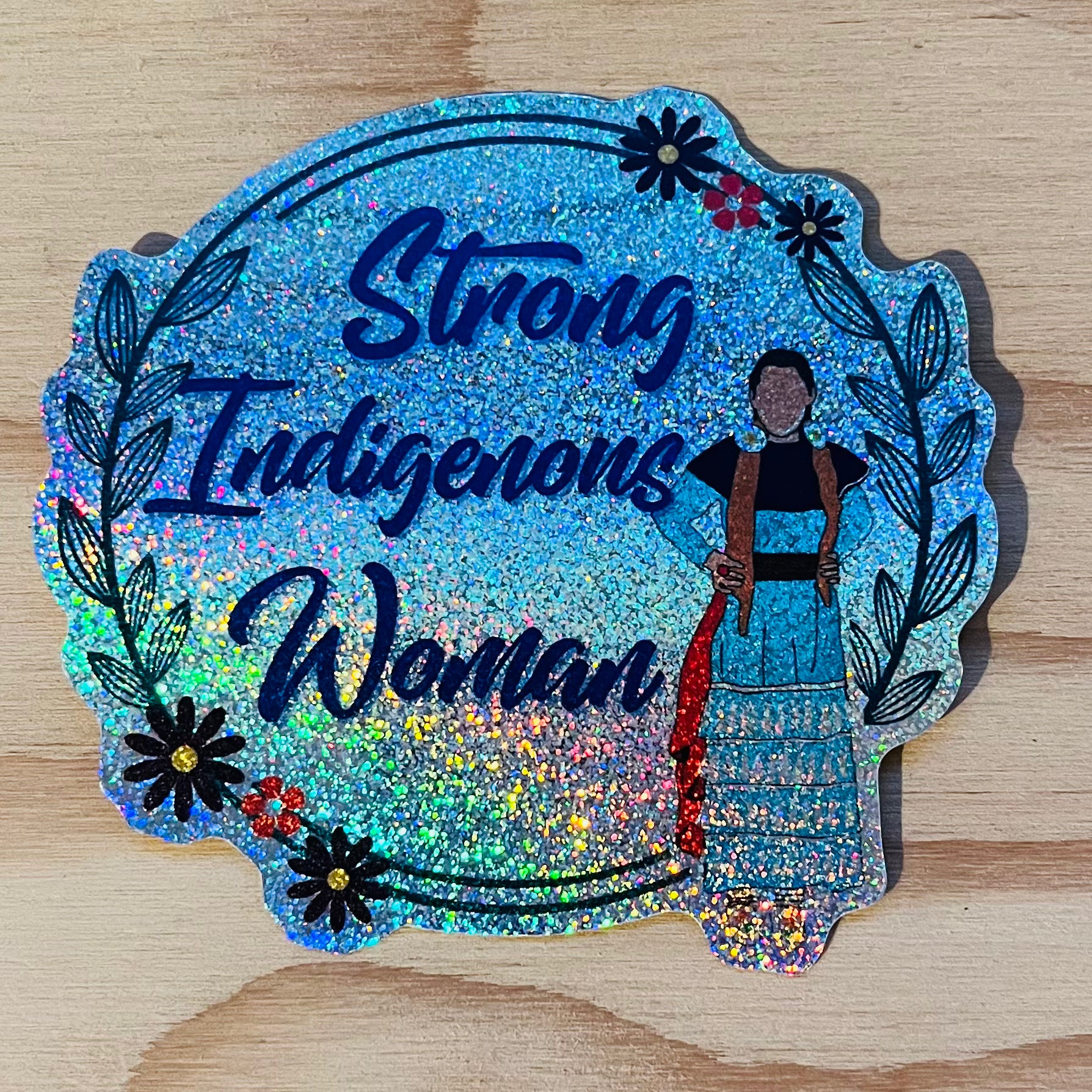 Aunity Sticker Strong Indigenous Woman Sticker – Aunty Collective