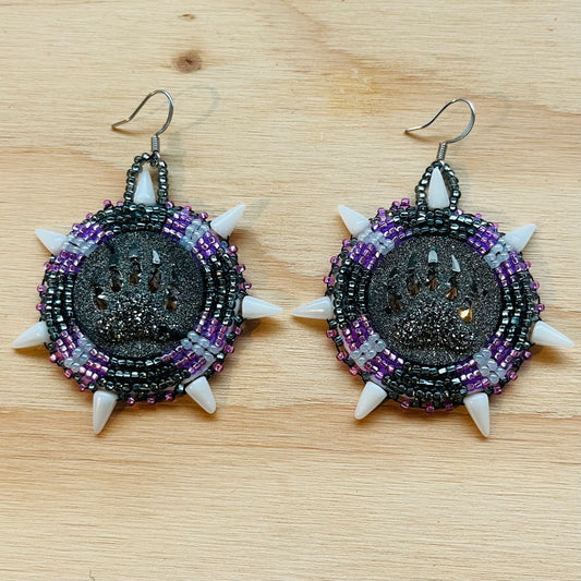 Berry Sharp Beaded Earrings