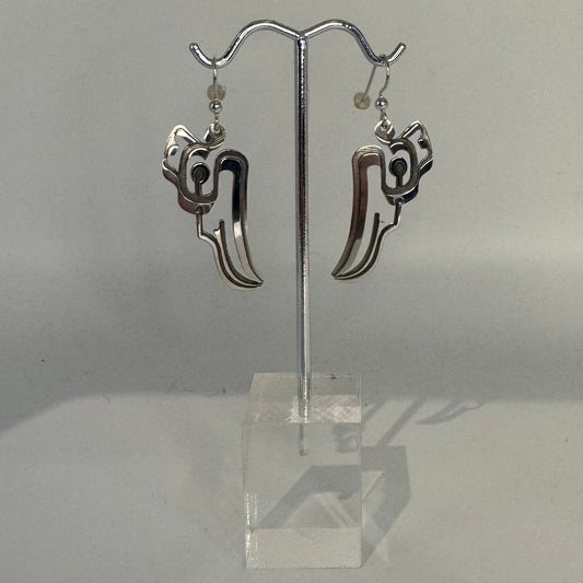 Mystical Raven Silver Earrings- Gina Mae Schubert