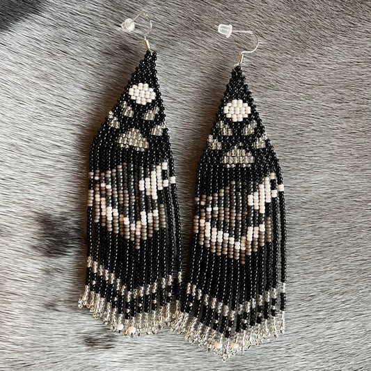 Howling Wolf Beaded Earrings