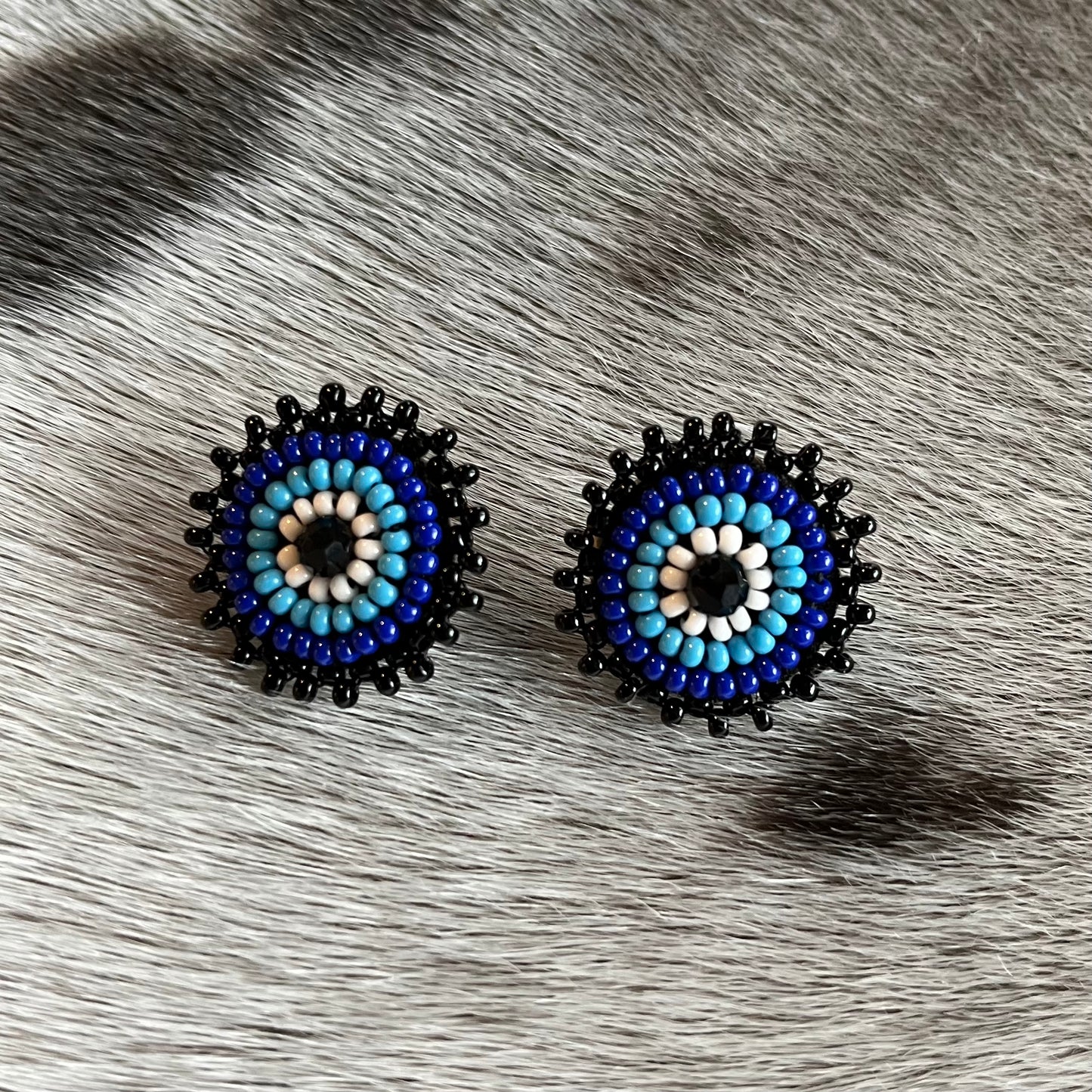 Evil Eye Beaded Studs