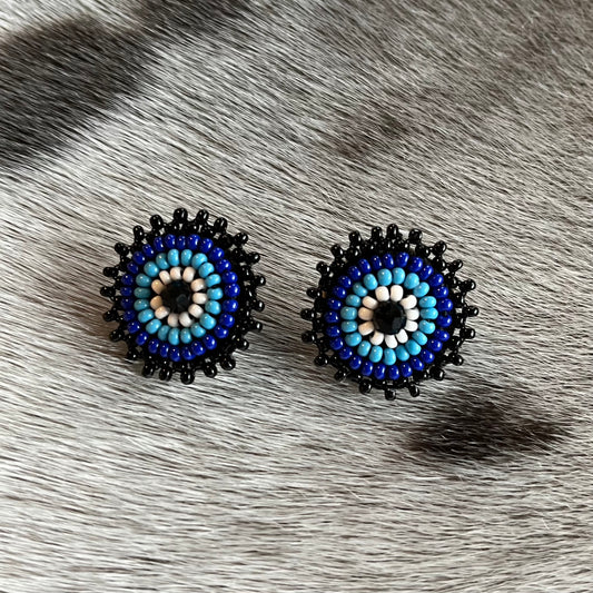 Evil Eye Beaded Studs
