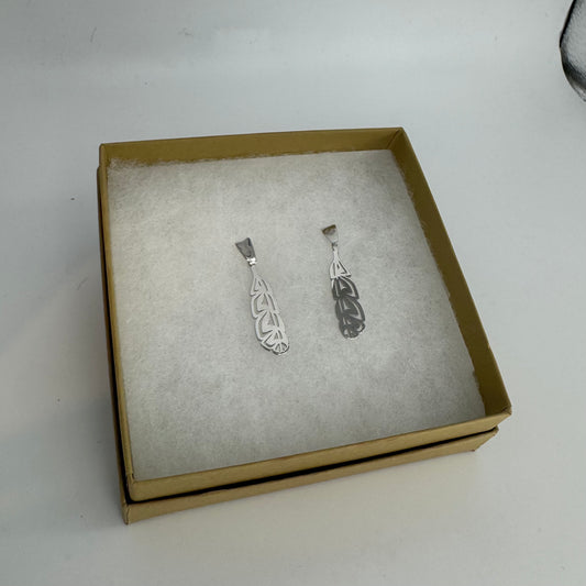 Manifesto Feathers - Small Silver Feather Earrings- Gina Mae Schubert