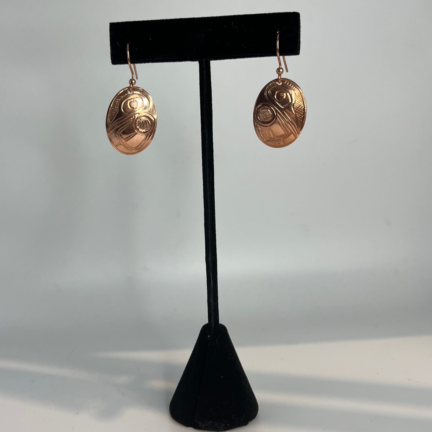 Copper Humming Bird Earrings