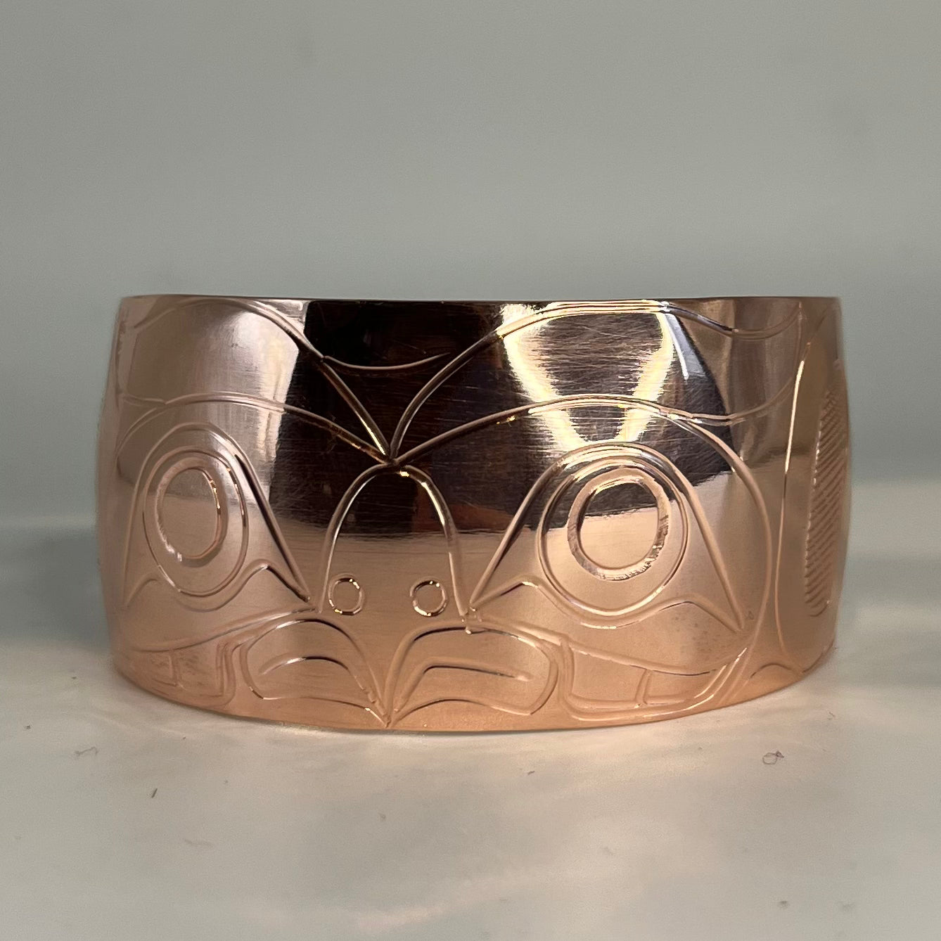 Medium Copper Owl Bracelet Cuff