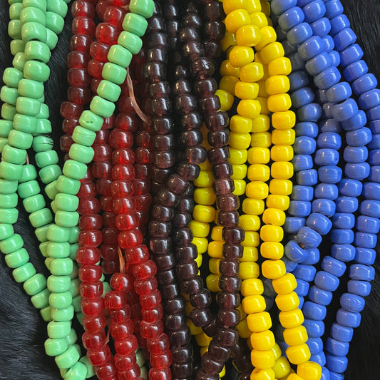 Glass Crow Beads- Variety Colours