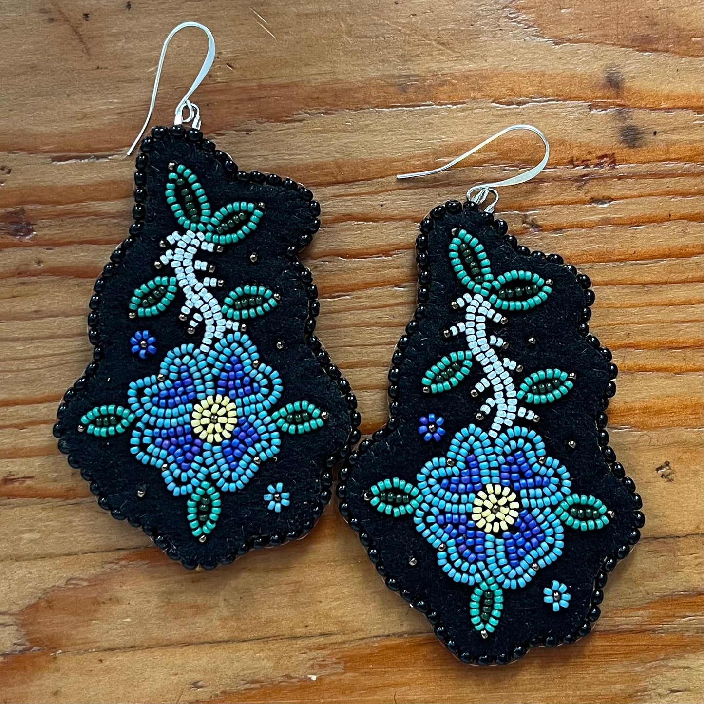 Floral Beaded Earrings Assorted Colours