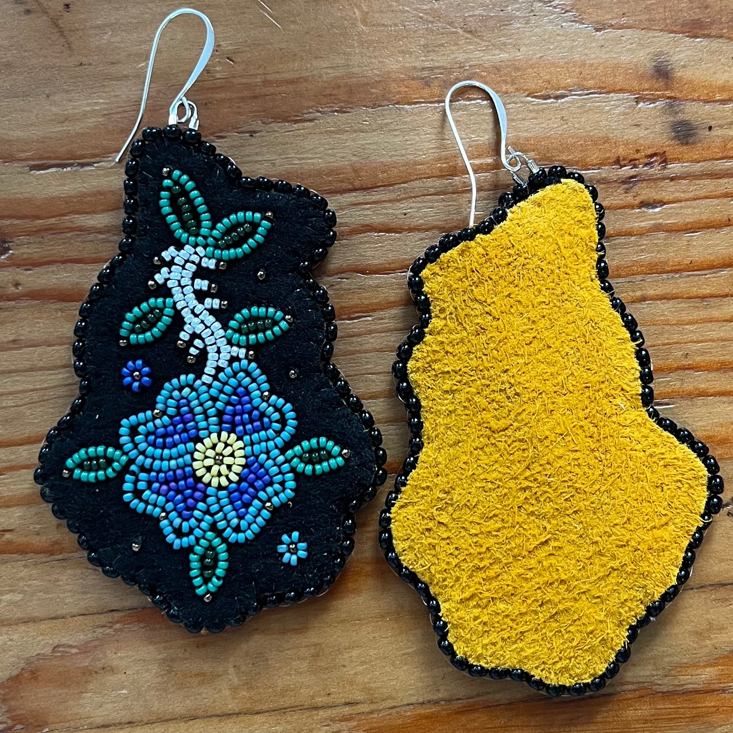 Floral Beaded Earrings Assorted Colours