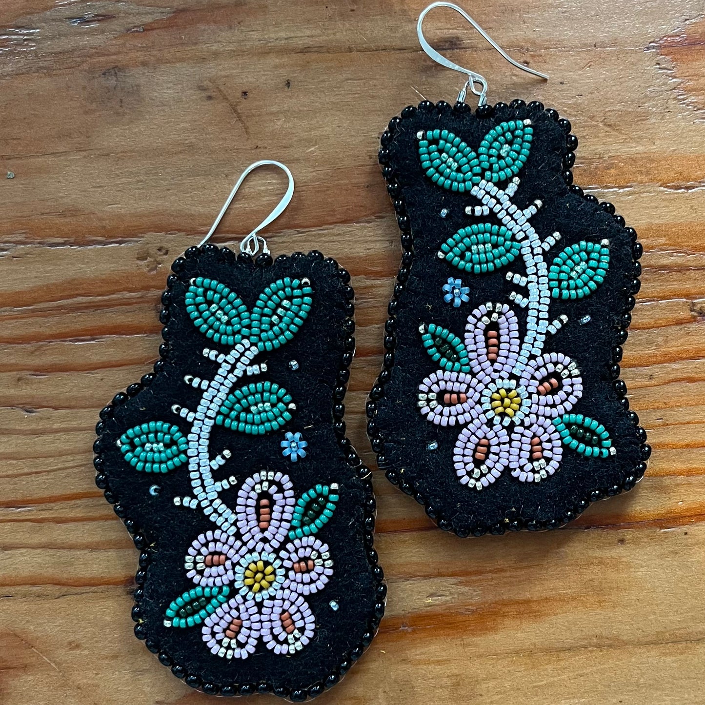 Floral Beaded Earrings Assorted Colours