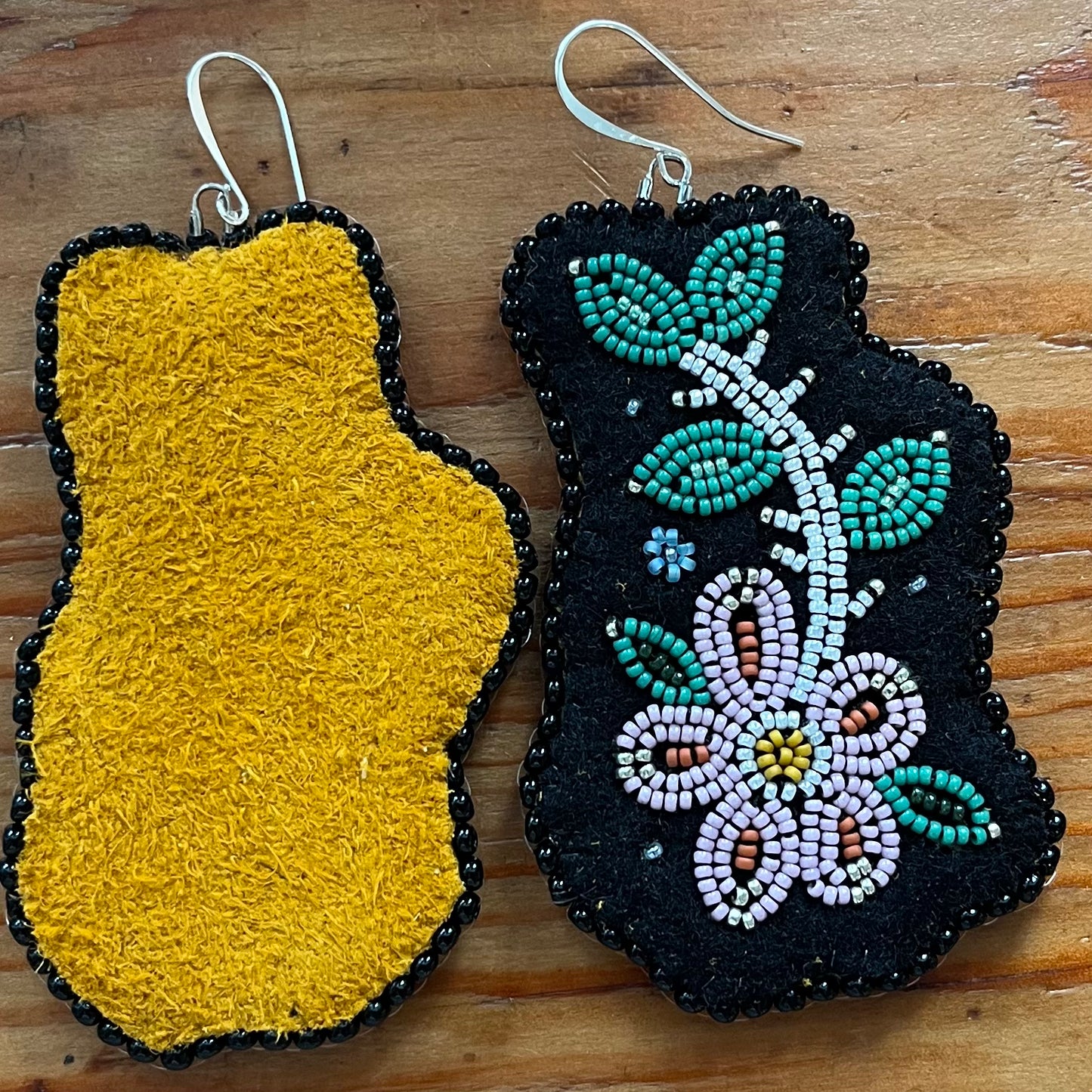 Floral Beaded Earrings Assorted Colours