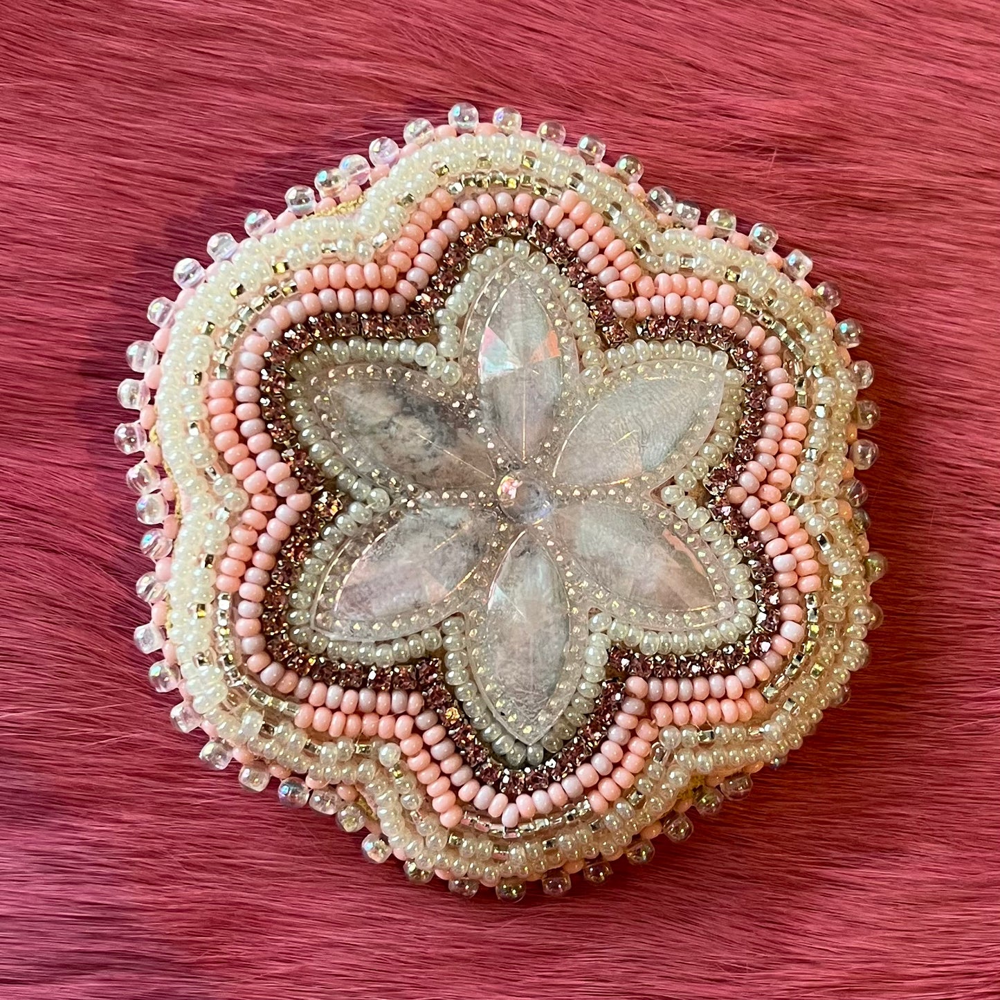 Pink Snowflake Barrette