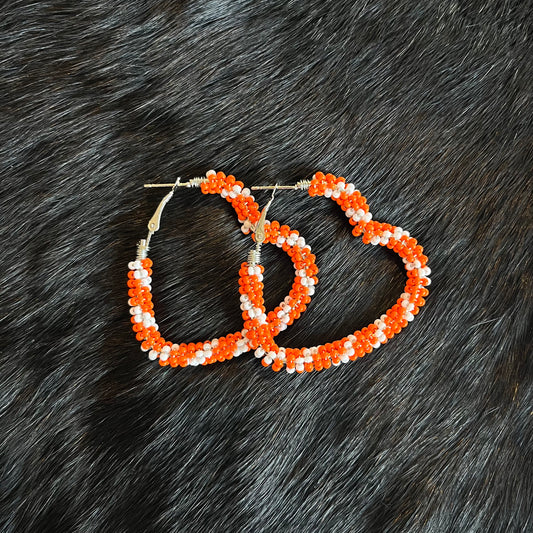 Orange Heart Hoops