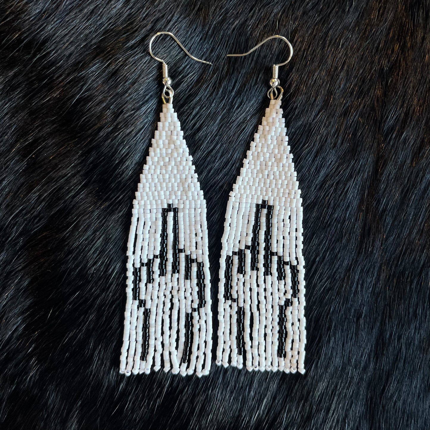 "Middle Finger Up" Fringe Earrings