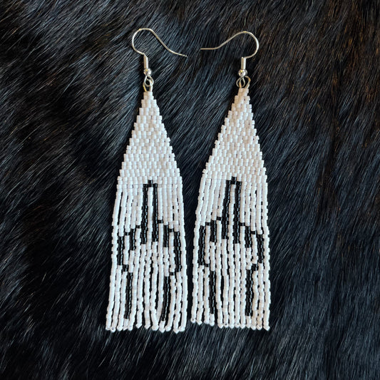"Middle Finger Up" Fringe Earrings