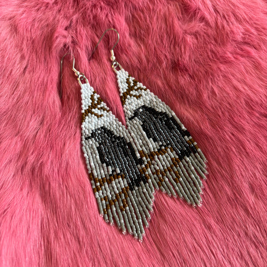 Moody Raven Fringe Earrings