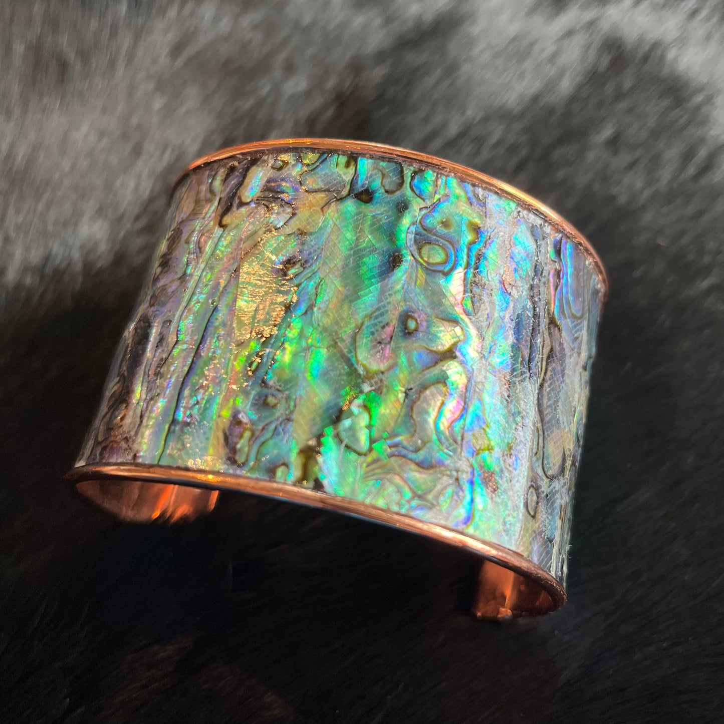 Large Copper Abalone Cuff