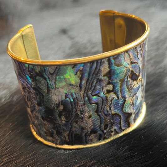 Large Gold Abalone Cuff