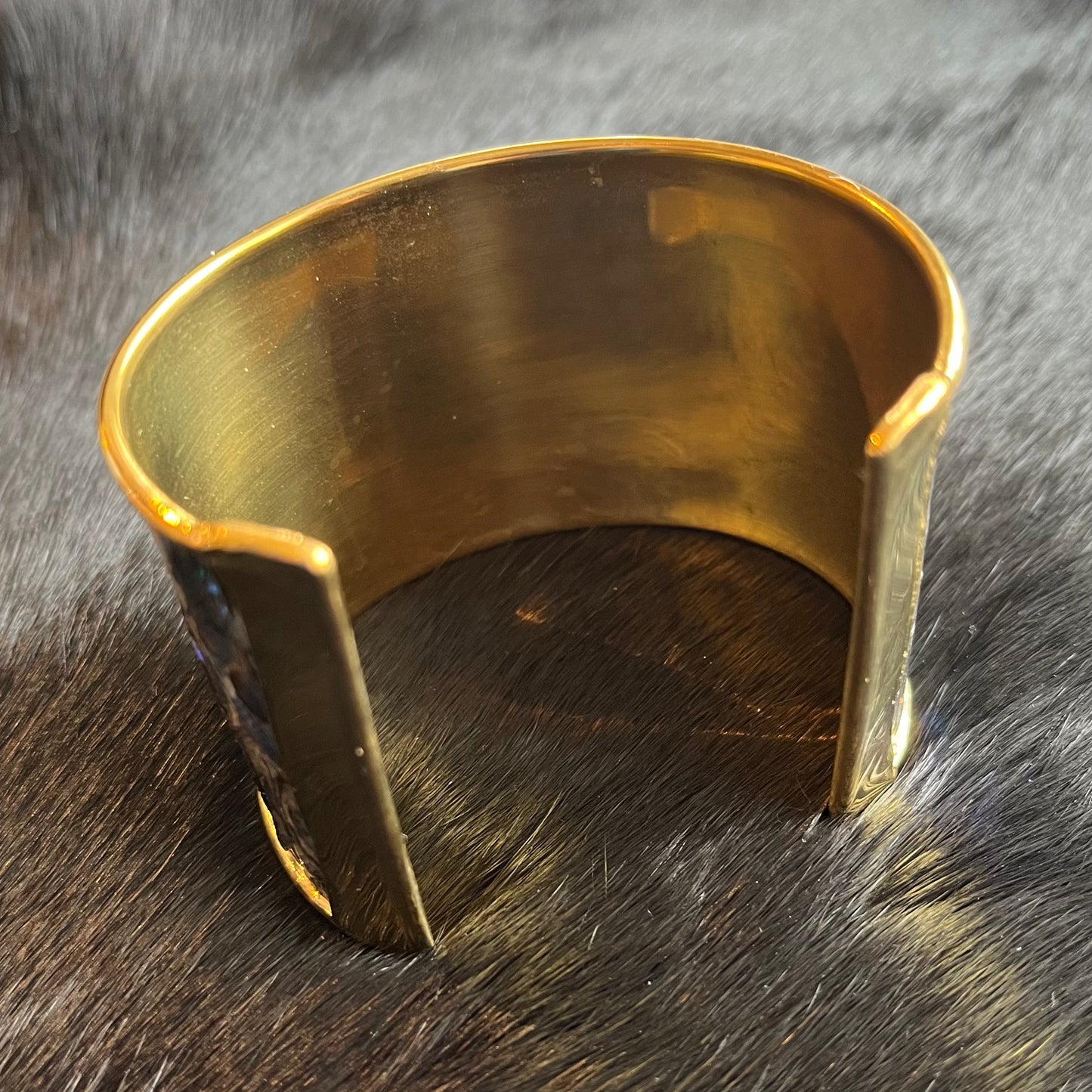 Large Gold Abalone Cuff