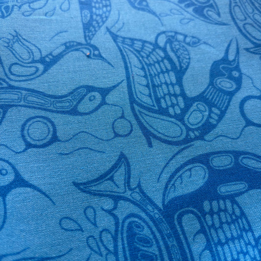 Blue Woodlands Cotton Fabric