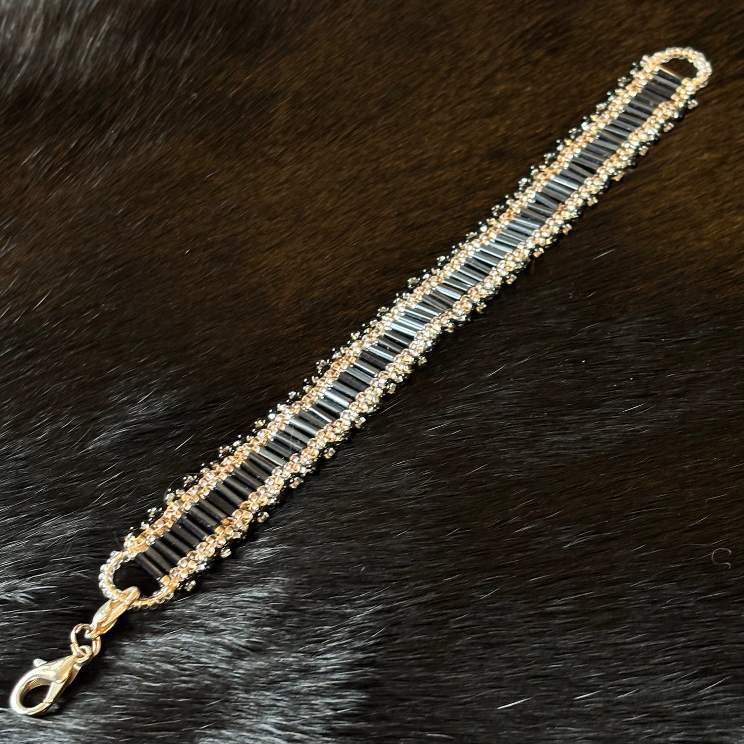 Black Beaded Bracelet
