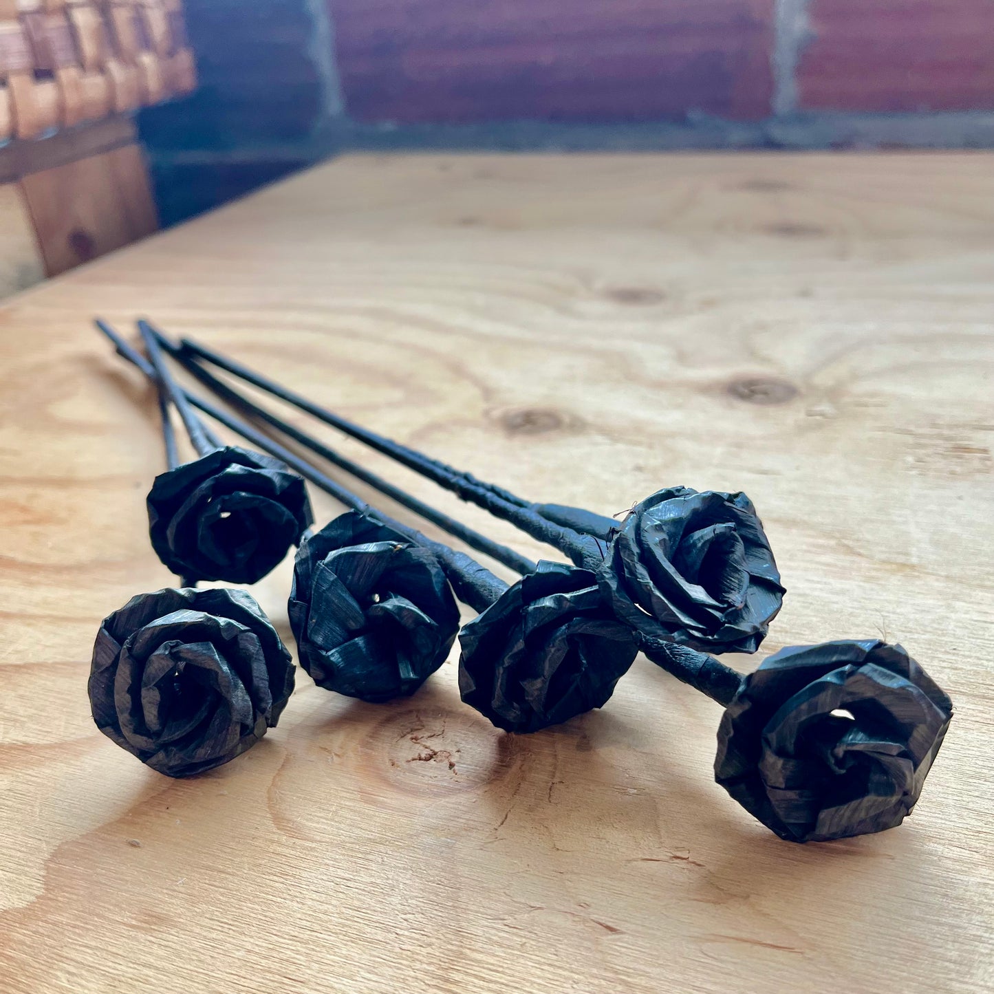 Small Dyed Black Red Cedar Roses