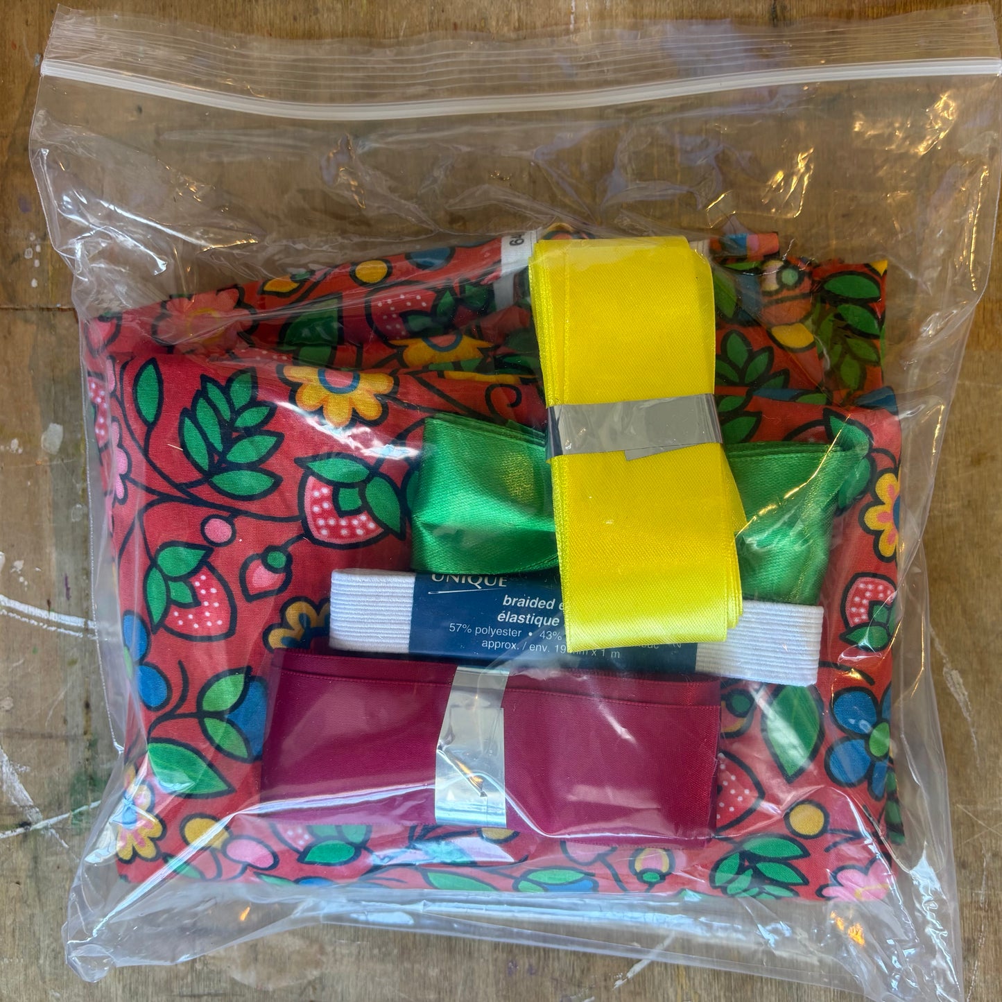 Strawberry Floral Ribbon Skirt Kit
