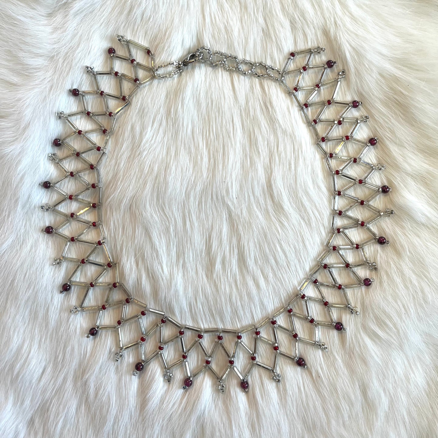 Silver Garnet Necklace