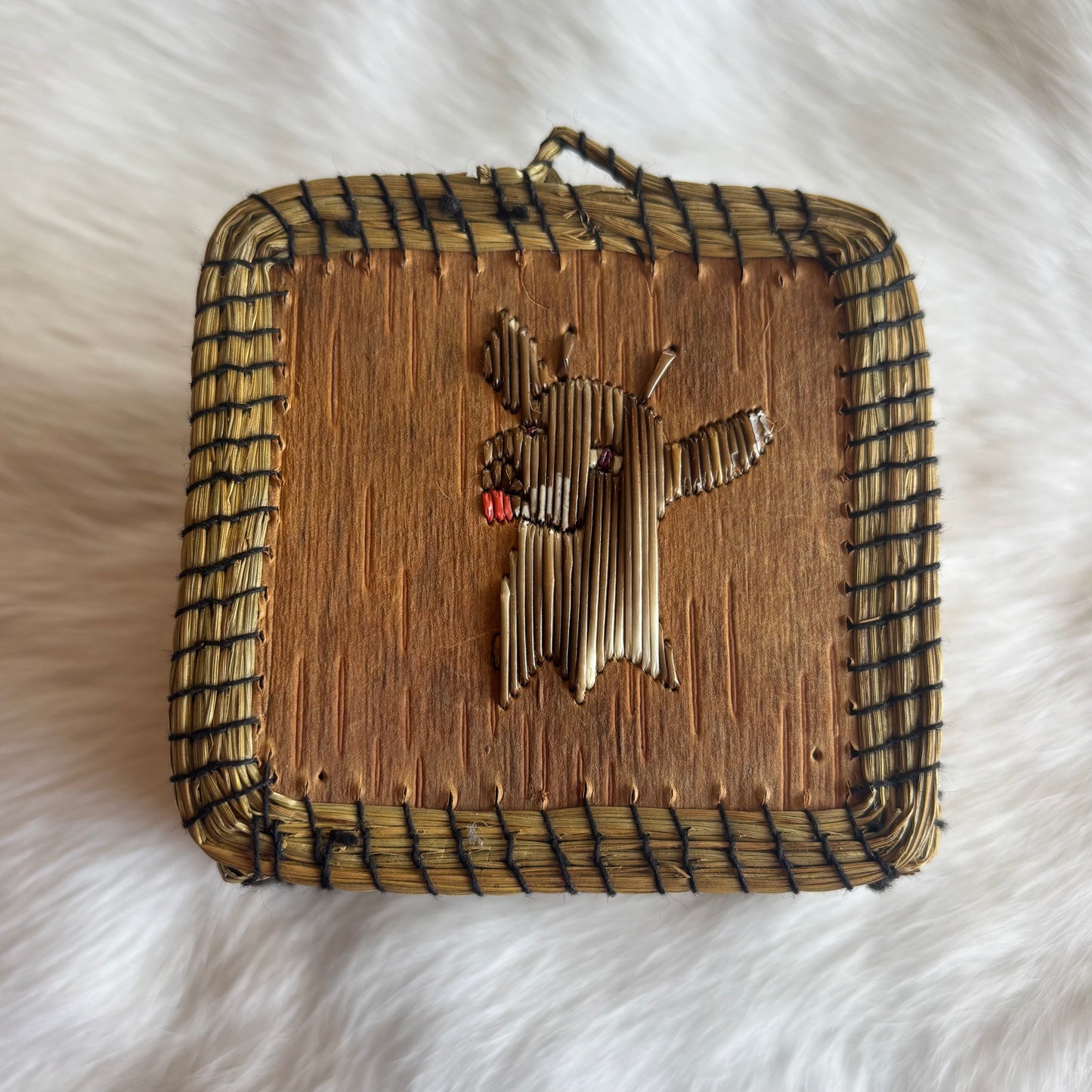 Small Deer | Porcupine Quill & Birch Bark Basket