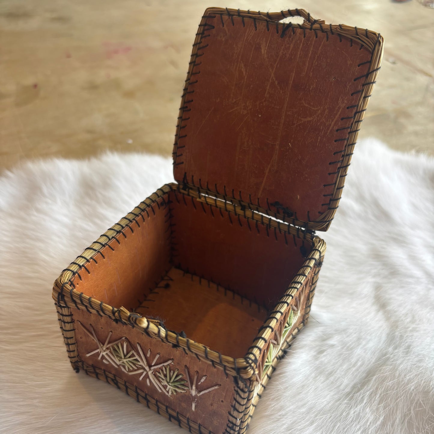 Bear | Porcupine Quill & Birch Bark Basket
