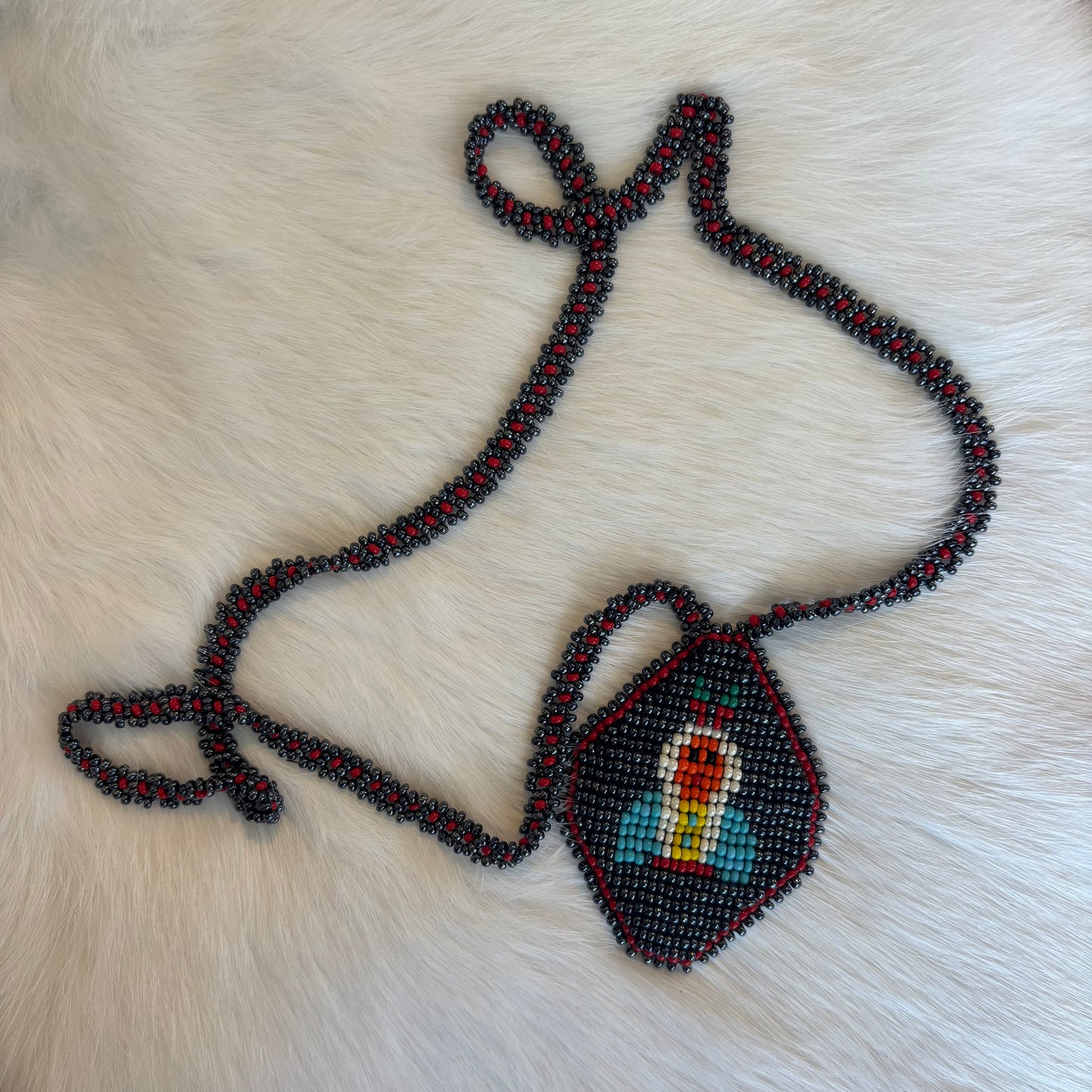 Little guy Beaded Pendant Necklace