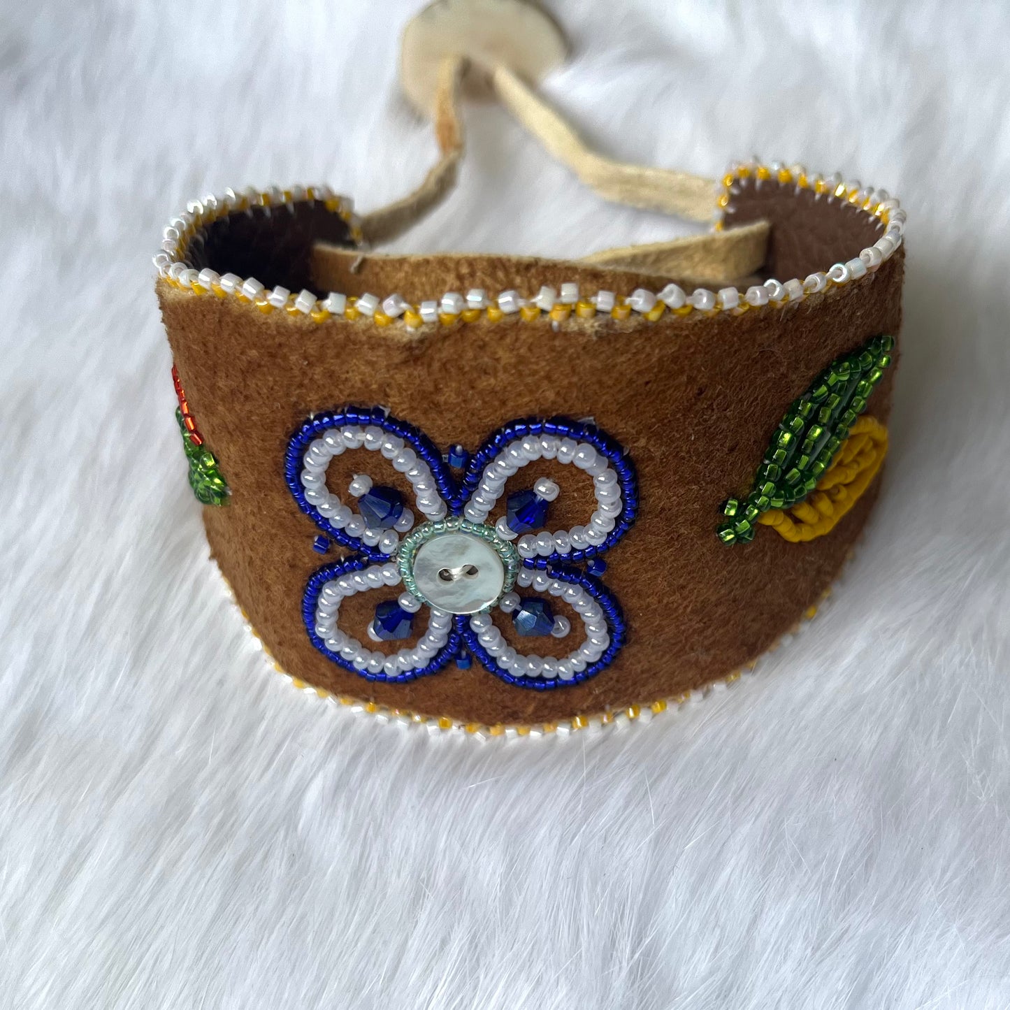 Smoked Hide Cuff Bracelet