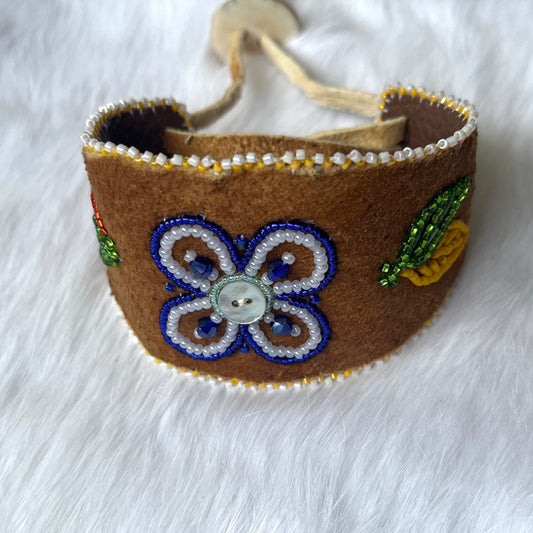 Smoked Hide Cuff Bracelet
