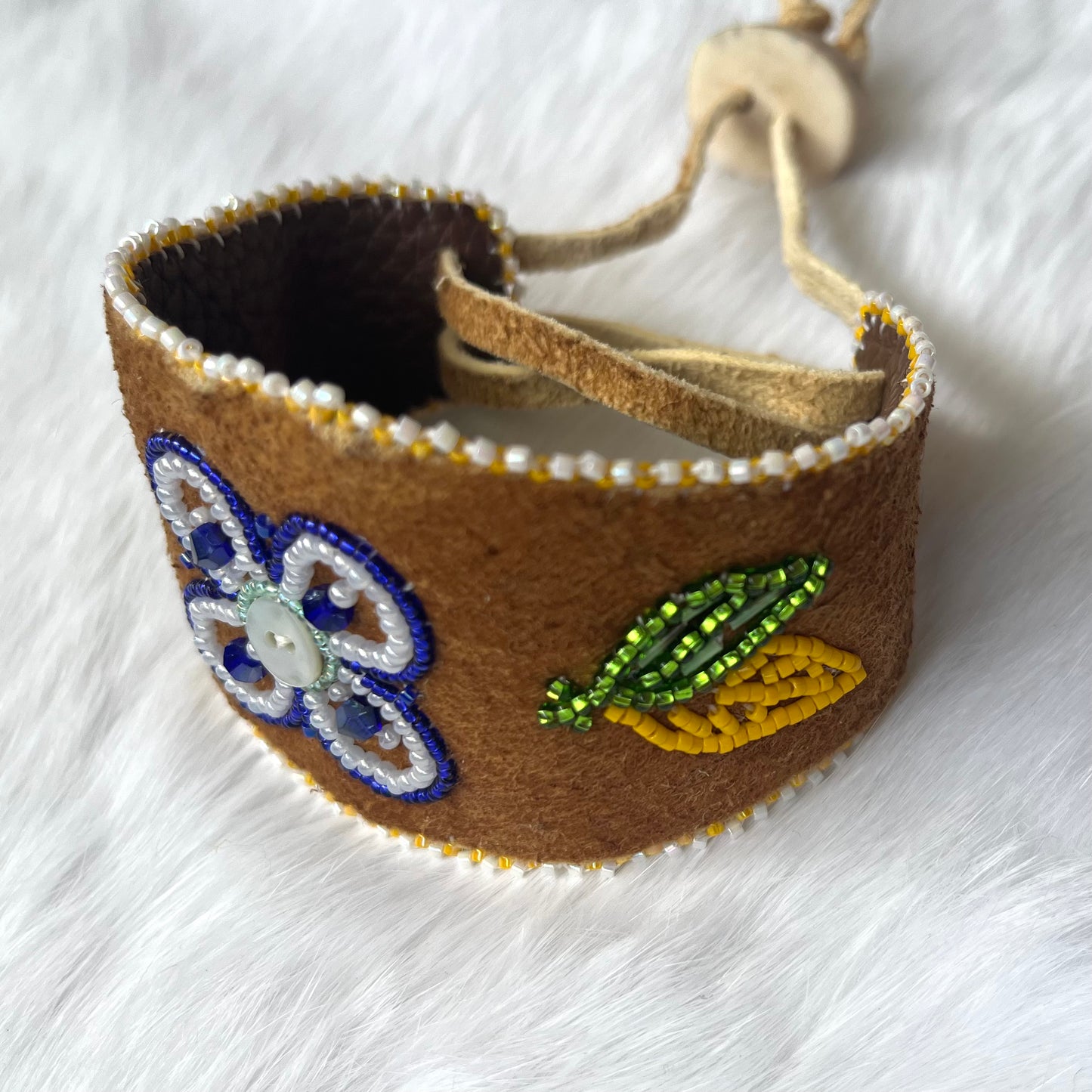 Smoked Hide Cuff Bracelet