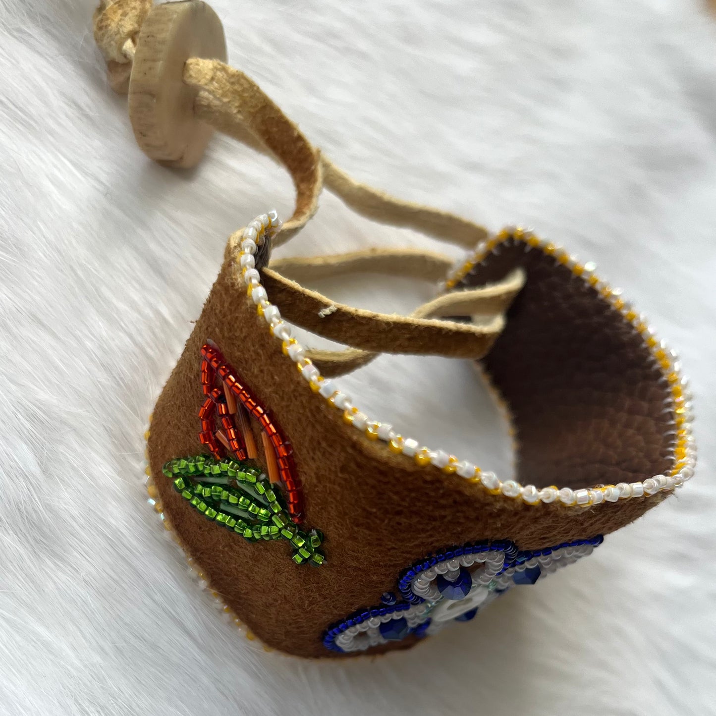 Smoked Hide Cuff Bracelet