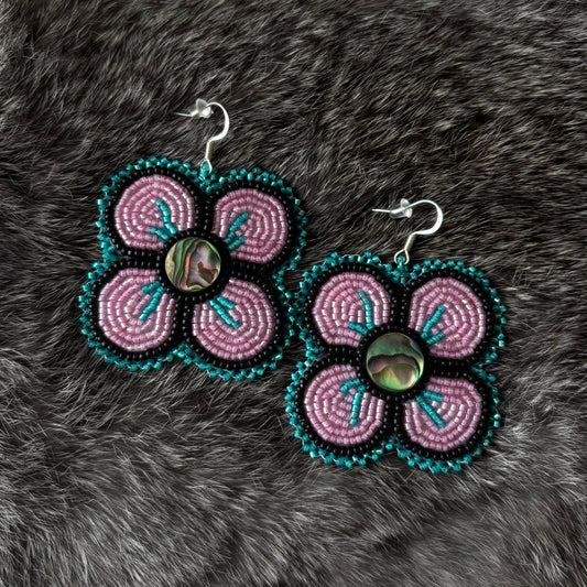 Abalone Flower Earrings