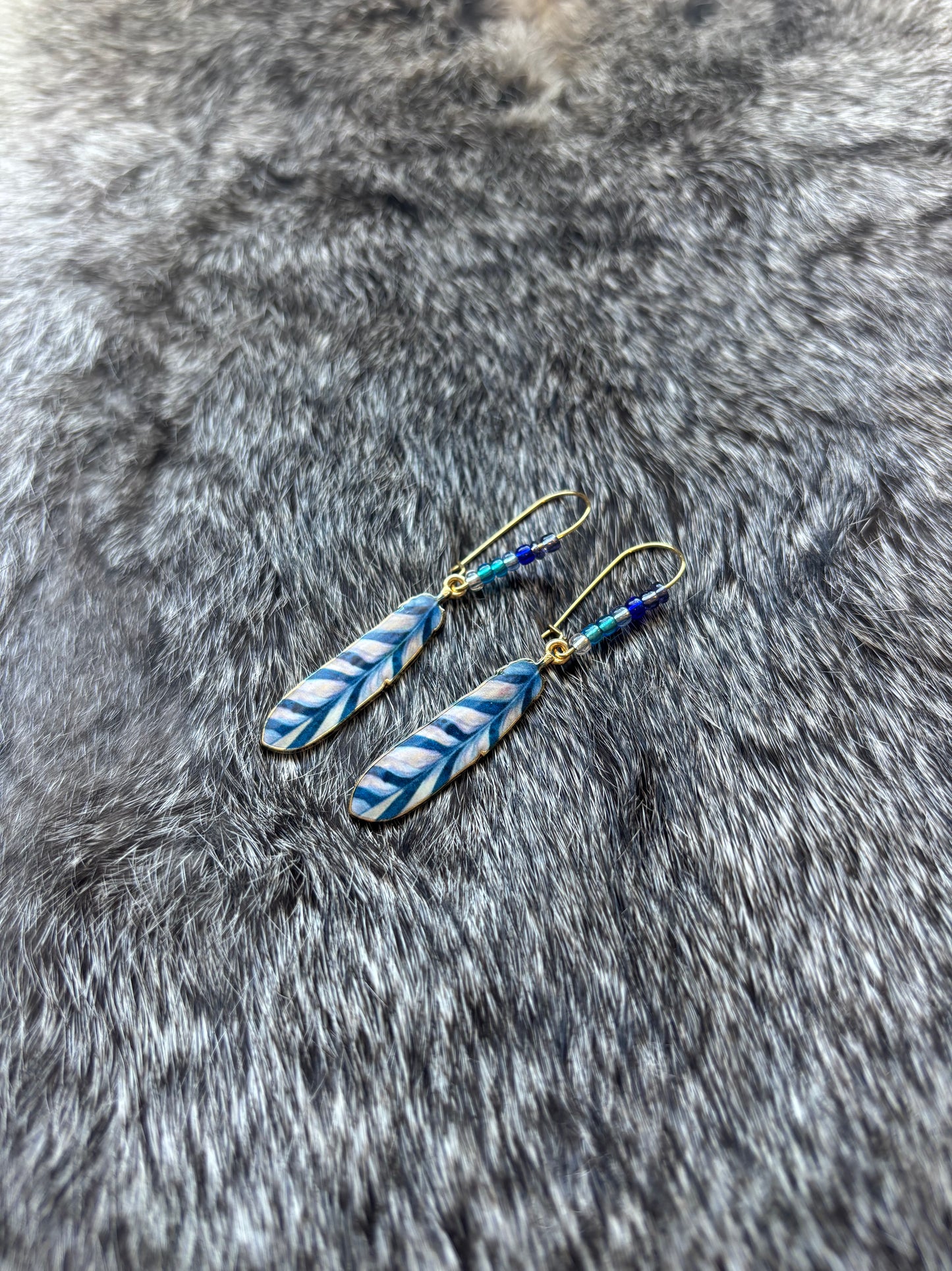 Feather Dangle Earrings- Assorted Colours